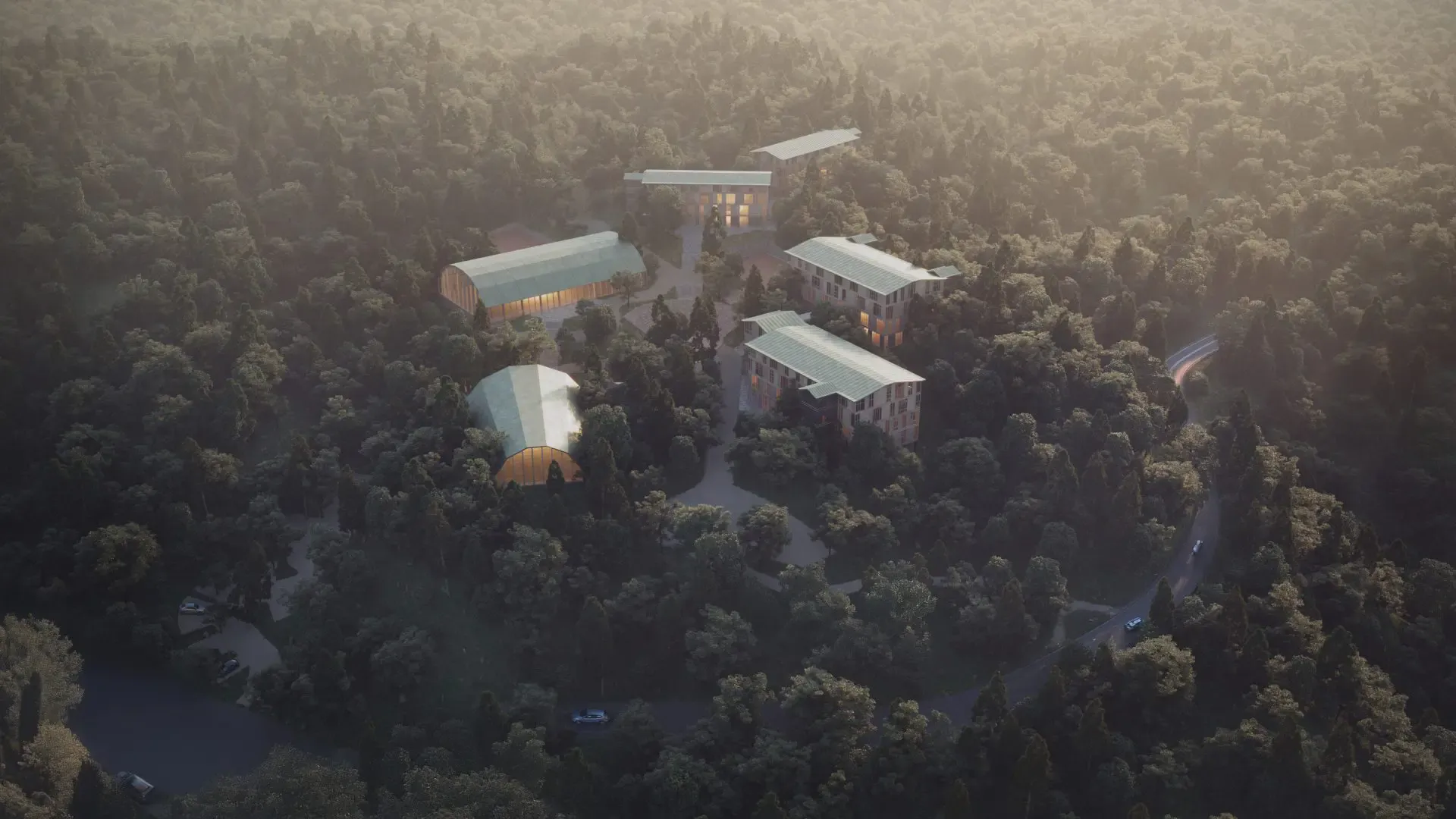 NLCS Kobe Rokko Mountain Campus — Architectural Render